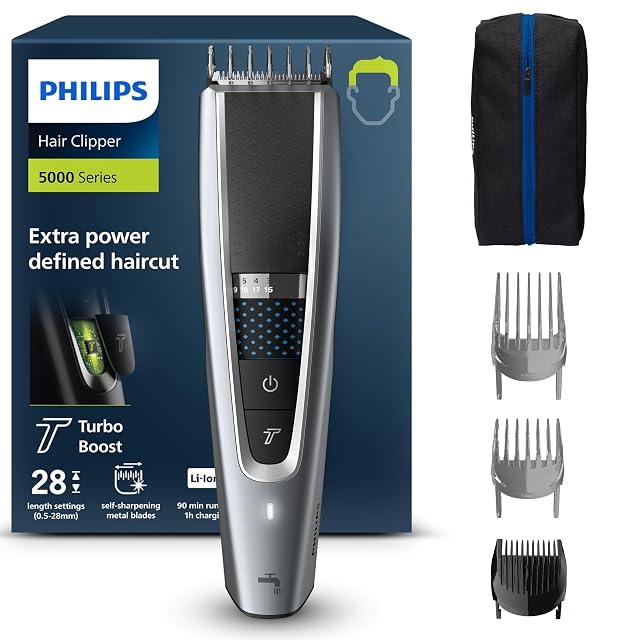Tondeuse à cheveux Philips HC5630 Series 5000 avec molette de longueur et sabots